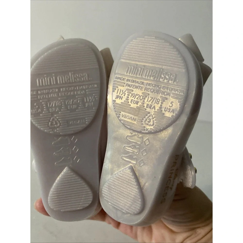 Mini Melissa Disney Princess Beige Gold Shoes Size 5